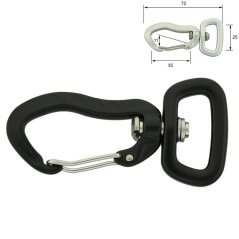 aluminium snap hook 72 mm square eye 4562 l