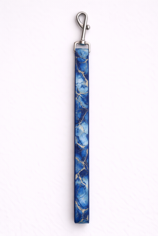 Vodítko ručka 25 cm - Blue mramor