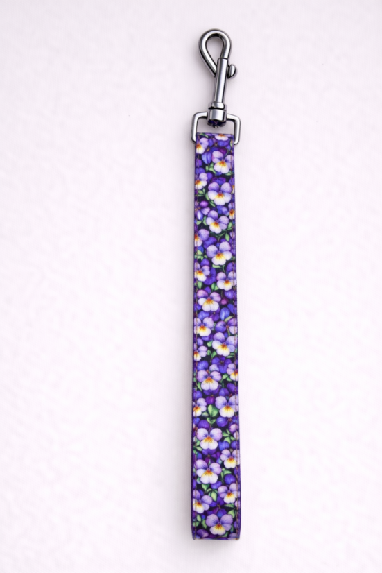 Vodítko ručka 25 cm - Fialky
