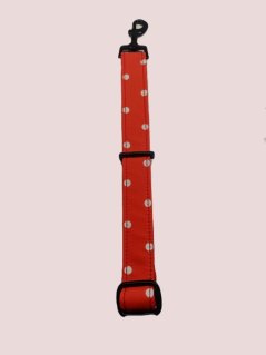Vodítko ručka 25 cm - Puntík na červené